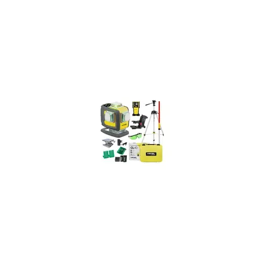 Laser 4-płaszczyznowy krzyżowy zielony Nivel System CL4D-G + statyw SJJM1EX + odbiornik CLS5 + łata LS24